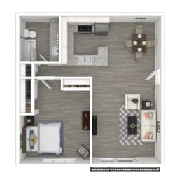 1 Bedroom Floor Plan at Villa Vicente, California