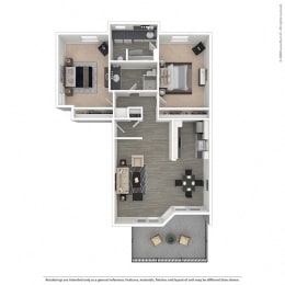 Two Bedroom, Two Bath Apartment at Valley Plaza Villages, Pleasanton