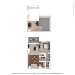 The Pelican + Loft – One Bedroom Plus Loft  at Mariners Village, Marina del Rey