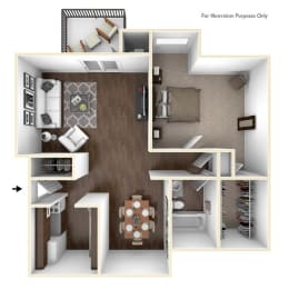 1 bedroom apartment floor plan