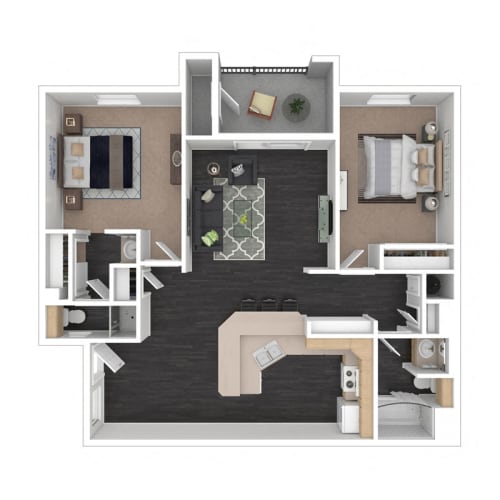 Floor Plan  Two Bedroom