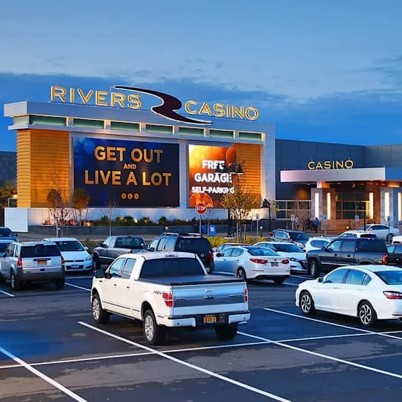 Rivers Casino Sign at Iroquois Village, Niskayuna, New York