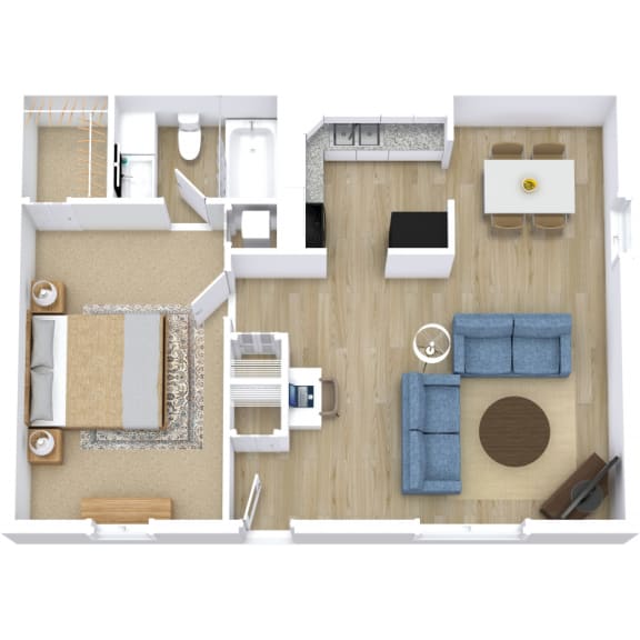 Squire Floor Plan at St Charles Apartment Homes in Bossier, Louisiana, LA
