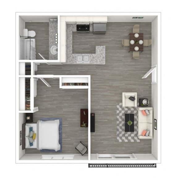 1 Bedroom Floor Plan 1 Bedroom Floor Plan at Villa Vicente, California