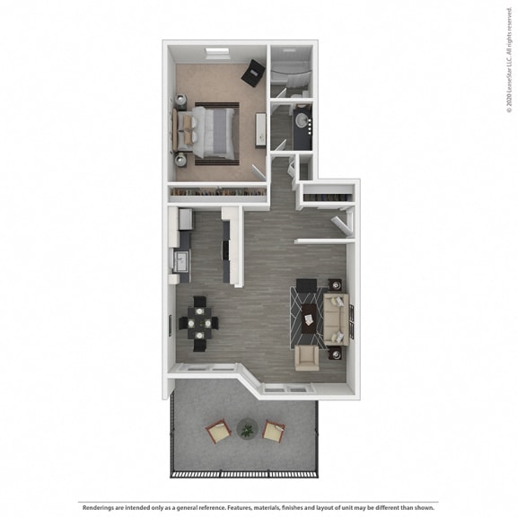 One Bedroom, One Bath Apartment at Valley Plaza Villages, California
