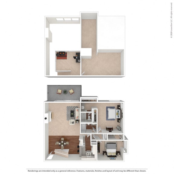 The Mermaid + Loft – Two Bedroom Plus Loft  at Mariners Village, Marina del Rey, CA