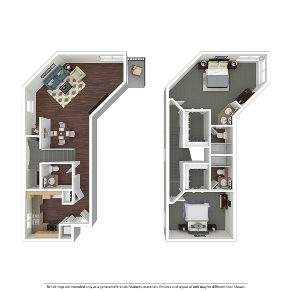 Marina View Two Bedroom at Esprit Apartments, Marina del Rey, CA