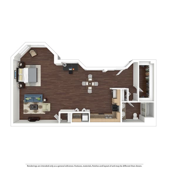 Floor Plan  Panorama Loft B at Esprit Apartments, Marina del Rey, 90292