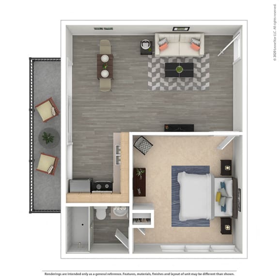 Plan M - One Bedroom at West Park Village Apartment Homes Plan M - One Bedroom at West Park Village Apartment Homes