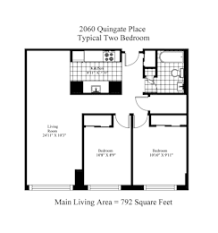  Floor Plan 2 Bedroom
