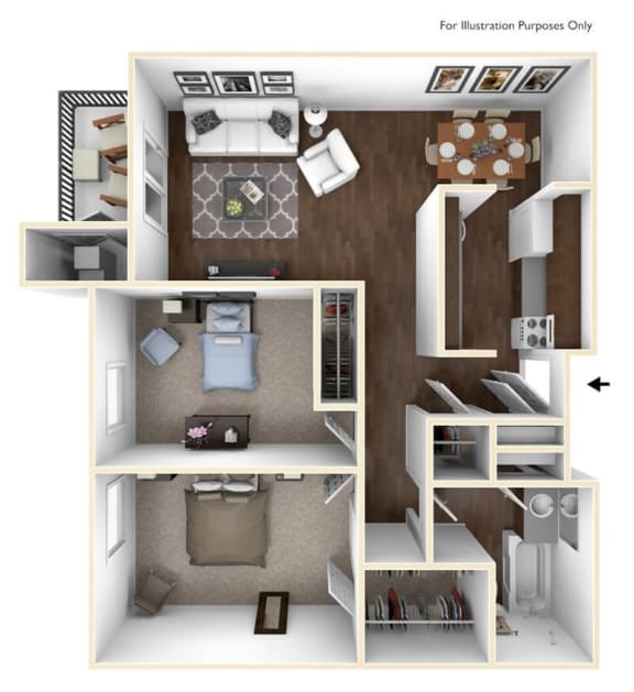 2 bedroom apartment floor plan