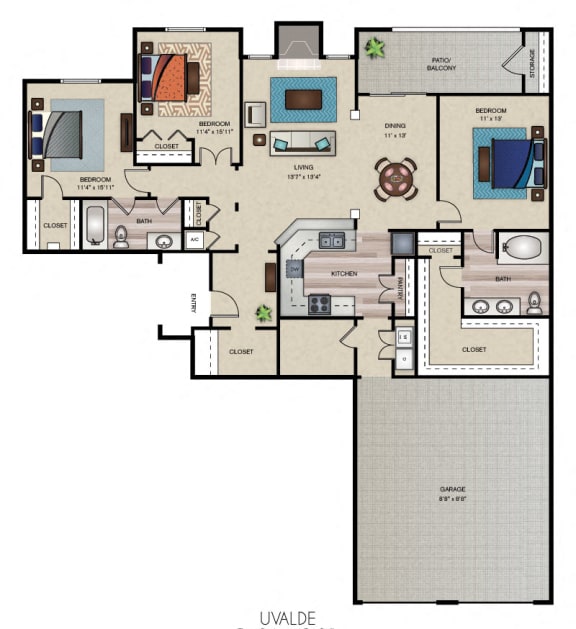 Three Bedroom Two Bath at Wind Dance, Texas, 75010