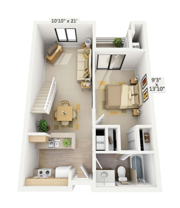 Belmont 1x1 Bedroom Loft at Pine at 6th, California, 90802