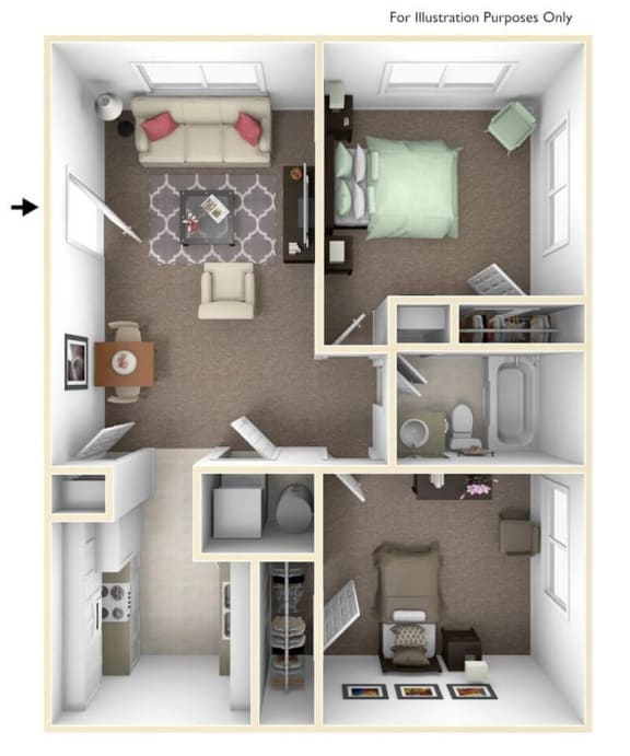 two bedroom apartment floor plan