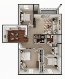 Floor Plan  three bedroom apartment floor plan
