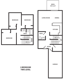  Floor Plan 3 Bedroom 2 Bathroom