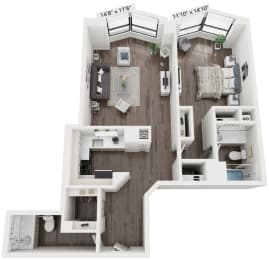 A4 Floor Plan at North Harbor Tower, Illinois, 60601