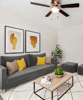 Living Room at Helios, Dallas, TX, 75240