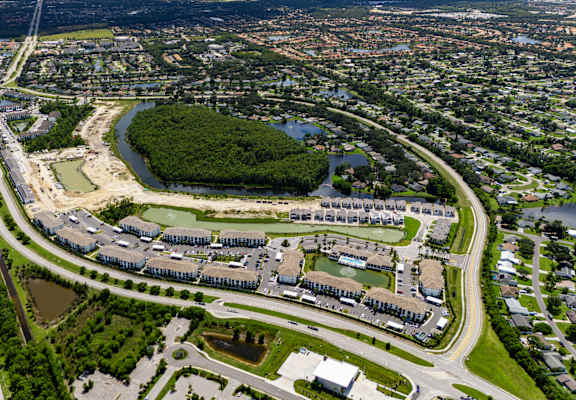 Aerial view of Residential area at Portofino Vineyards, Fort Myers, FL
