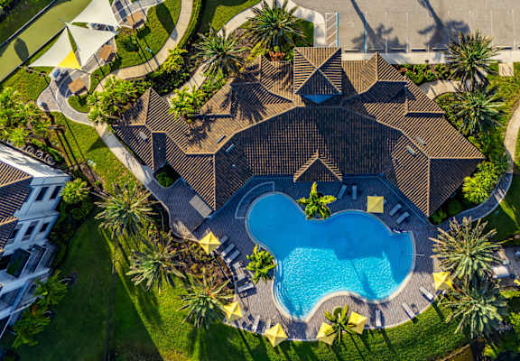 Aerial view of pool at Portofino Vineyards, Fort Myers