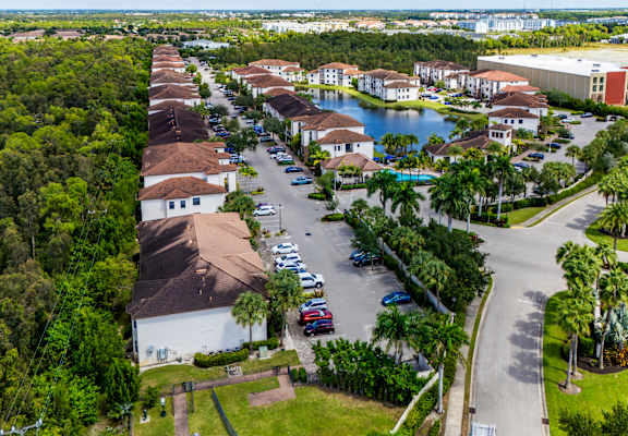 Aerial view of community at Portofino Cove, Florida