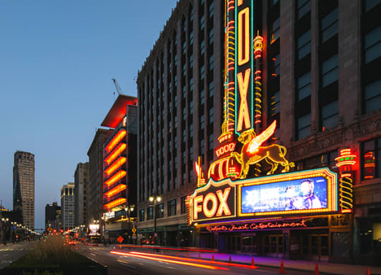 night lights at The Press/321, Michigan