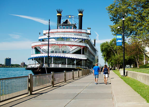 River side area at The Press/321, Detroit, MI
