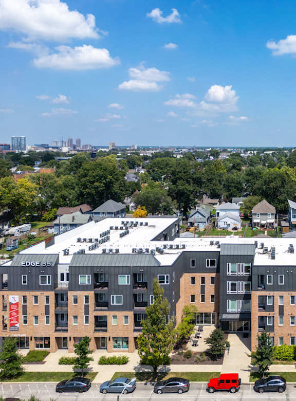 Aerial View of Property at Edge 35 Apartments, Indianapolis