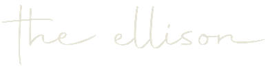The image shows the text "the elison" written in white cursive font on a black background.