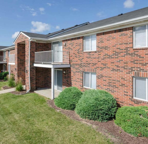 Patio/Balcony at Bradford Place Apartments, IN, 47909