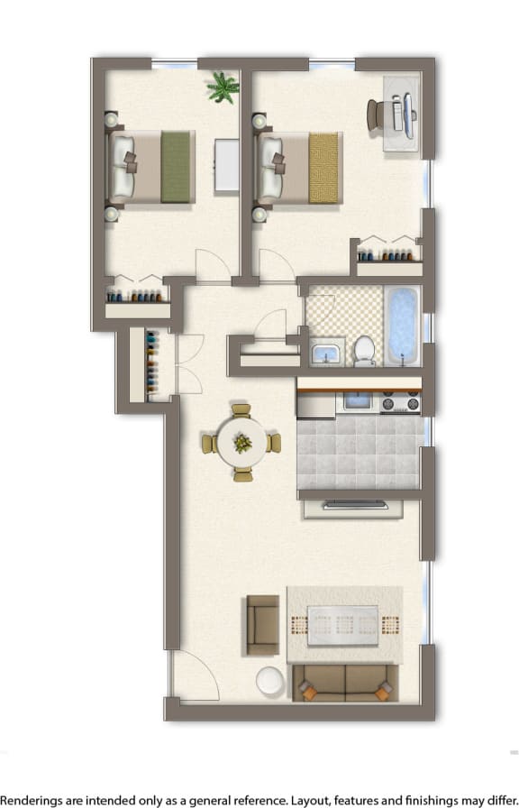 jetu apartments 2 bedroom 2d floor plan