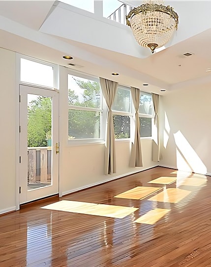 a look at the living room from the front door