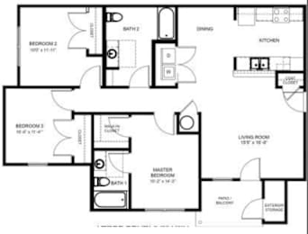  Floor Plan 3 Bedroom