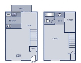 1 Bedroom 1 Bathroom E Floor plan at Solaris, Texas, 78741