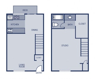 1 Bedroom 1 Bathroom E Floor plan at Solaris, Texas, 78741