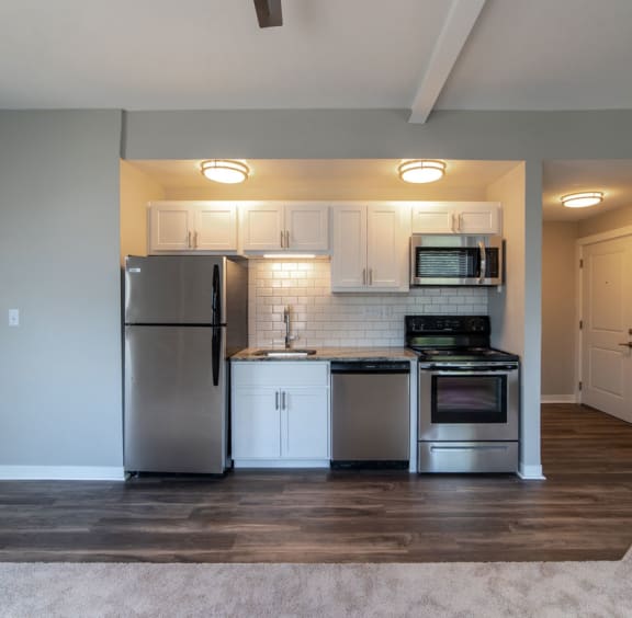 Open layout floor plan at The Argyle on Mass Ave, Indianapolis, Indiana