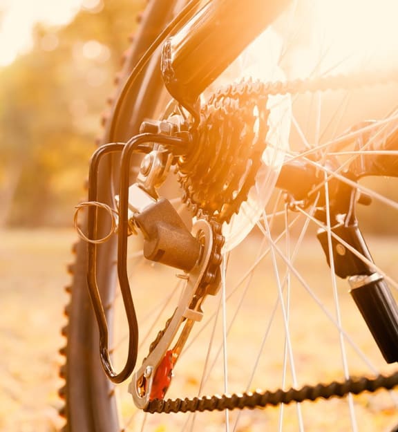 Stock image of a bike wheel
