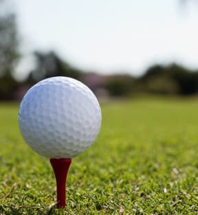 Stock image of a golf ball