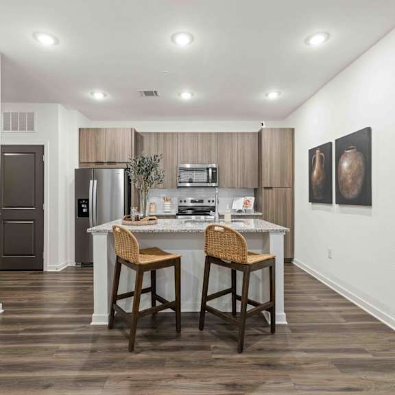 Modern kitchen at Terrassa Luxury Apartments, Saint Augustine, FL 32084