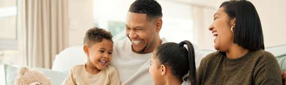 Family of Four at Turquoise Trail Apartments, Santa Fe, NM