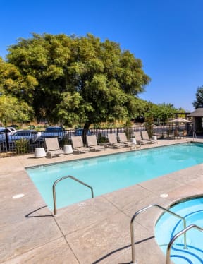 take a dip in our resort style pool  at Polo Villas, Bakersfield