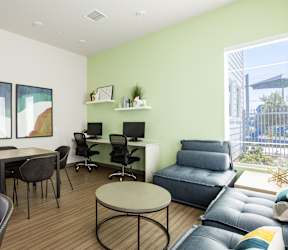 Business Center at Lakeland Senior Apartments in Santa Fe Springs CA