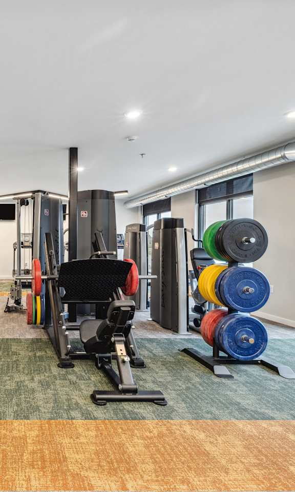 the preserve at ballantyne commons gym with weights and cardio equipment