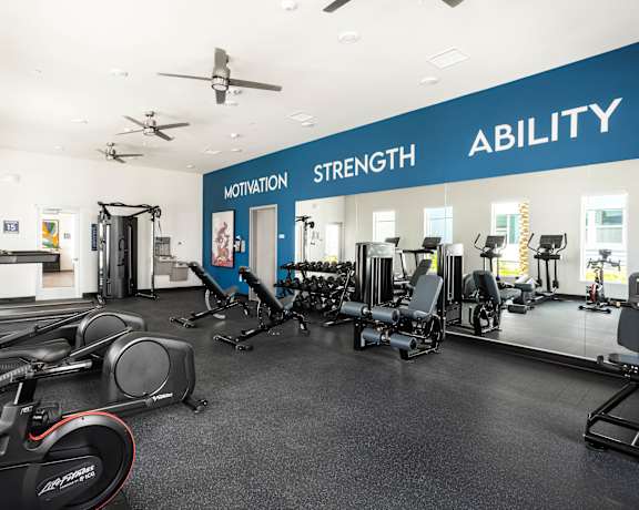 Fitness Center at Lakeland Senior Apartments in Santa Fe Springs CA
