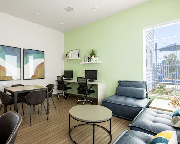 Business Center at Lakeland Senior Apartments in Santa Fe Springs CA