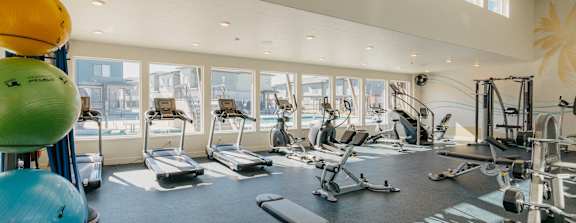 Fitness center at H2O Townhomes, West Valley City, Utah