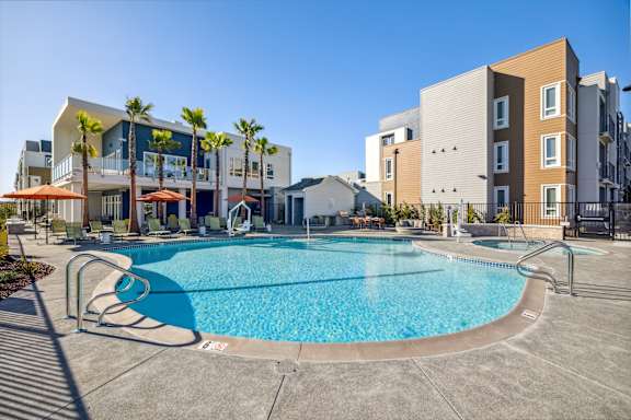 our apartments have a large swimming pool in front of our buildingat 38° NORTH, Santa Rosa, 95404