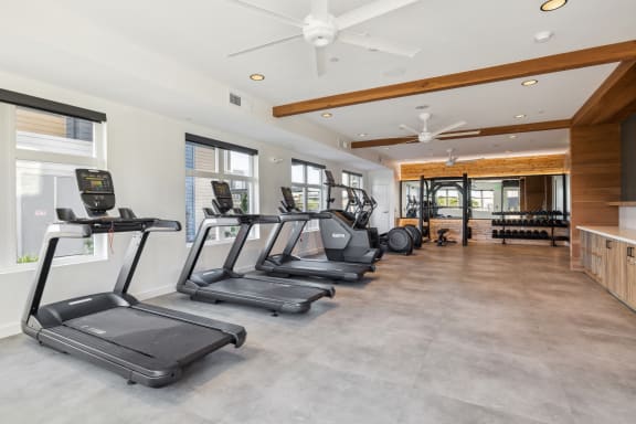 the gym with treadmills and other cardio equipment at 38° NORTH, Santa Rosa, 95404