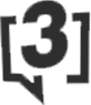 A black and white image of the number 3.