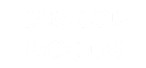 The image displays the name "Carlson Woods" in bold white letters on a black background.